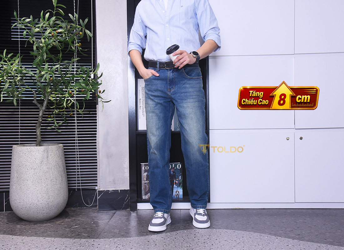 Giày cao nam 8cm siêu nhẹ da thật 10